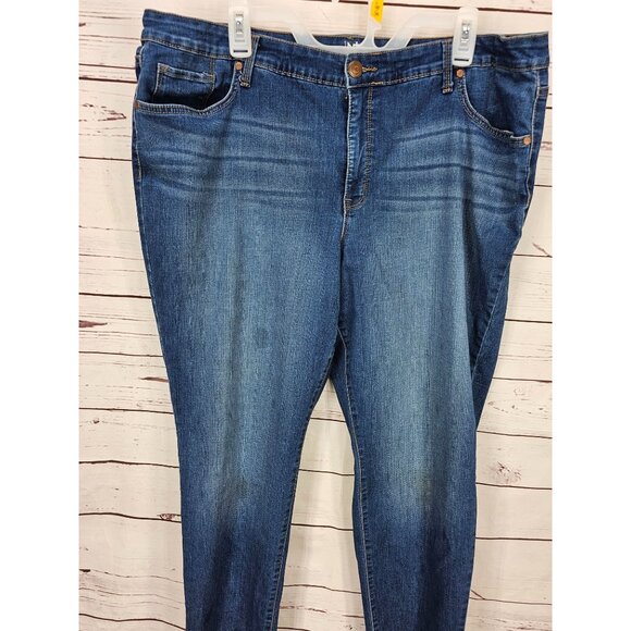 New Directions Size 20WR Skinny Curvy Women's Denim Blue‎ Jeans - Picture 10 of 11